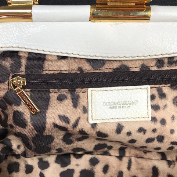 Auc New Dolce and Gabbana Deerskin Pleated Handbag - Picture 7 of 11